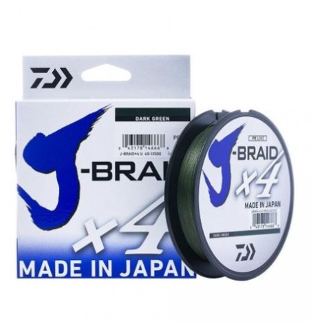 PLECIONKA DAIWA J-BRAID DARK GREEN X4 0.21MM 135M